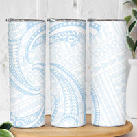 White Sunday Lotu Tamaiti Skinny Tumbler Polynesian Wave Pastel Sky Blue LT9 - Polynesian Pride