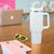 White Sunday Lotu Tamaiti Tumbler With Handle Polynesian Wave Pastel Sky Blue - Polynesian Pride