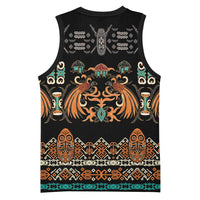 Black Batik Papua-inspired Pattern Basketball Jersey - Polynesian Pride