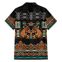 Black Batik Papua-inspired Pattern Family Matching Off The Shoulder Long Sleeve Dress and Hawaiian Shirt LT9 - Polynesian Pride