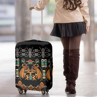 Black Batik Papua-inspired Pattern Luggage Cover - Polynesian Pride
