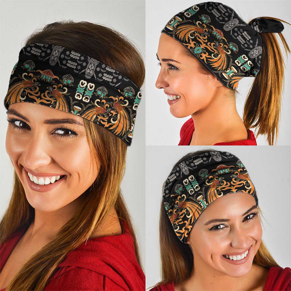 Black Batik Papua-inspired Pattern Neck Gaiter LT9