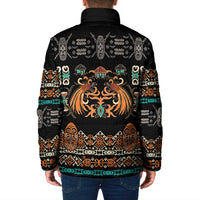 Black Batik Papua-inspired Pattern Padded Jacket - Polynesian Pride