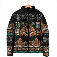 Black Batik Papua-inspired Pattern Padded Jacket - Polynesian Pride