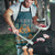 Dark Cyan Blue Batik Papua-inspired Pattern Apron - Polynesian Pride
