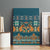 Dark Cyan Blue Batik Papua-inspired Pattern Canvas Wall Art - Polynesian Pride