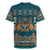 Dark Cyan Blue Batik Papua-inspired Pattern Rugby Jersey - Polynesian Pride