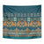 Dark Cyan Blue Batik Papua-inspired Pattern Tapestry - Polynesian Pride