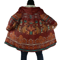 Oxblood Batik Papua-inspired Pattern Cloak - Polynesian Pride