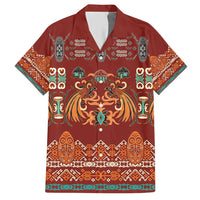 Oxblood Batik Papua-inspired Pattern Hawaiian Shirt - Polynesian Pride