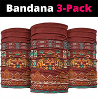 Oxblood Batik Papua-inspired Pattern Neck Gaiter LT9