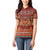 Oxblood Batik Papua-inspired Pattern Women Polo Shirt - Polynesian Pride