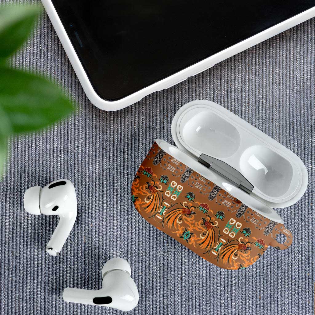 Terracotta Batik Papua-inspired Pattern AirPods Case - Polynesian Pride