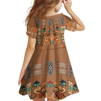 Terracotta Batik Papua-inspired Pattern Family Matching Puletasi and Hawaiian Shirt - Polynesian Pride