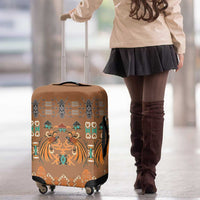 Terracotta Batik Papua-inspired Pattern Luggage Cover - Polynesian Pride