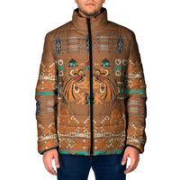 Terracotta Batik Papua-inspired Pattern Padded Jacket - Polynesian Pride
