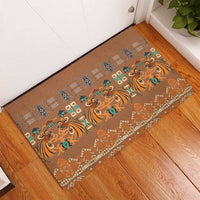Terracotta Batik Papua-inspired Pattern Rubber Doormat - Polynesian Pride