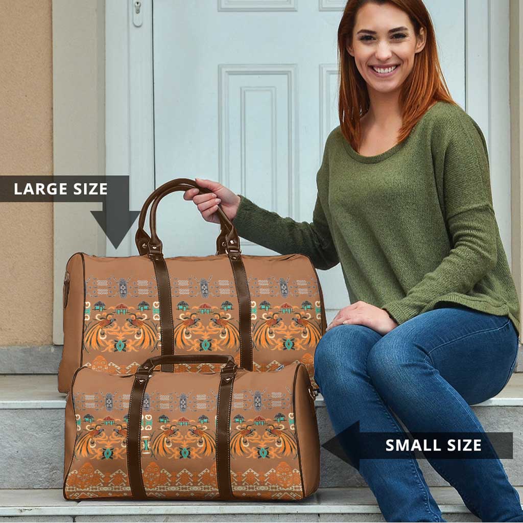 Terracotta Batik Papua-inspired Pattern Travel Bag - Polynesian Pride