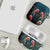 Dark Cyan Blue Bird of Batik Papua AirPods Case Exotic Natural Wealth of Papua - Polynesian Pride