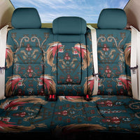Dark Cyan Blue Bird of Batik Papua Back Car Seat Cover Exotic Natural Wealth of Papua LT9 One Size Blue - Polynesian Pride