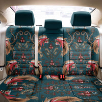 Dark Cyan Blue Bird of Batik Papua Back Car Seat Cover Exotic Natural Wealth of Papua LT9 - Polynesian Pride
