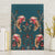 Dark Cyan Blue Bird of Batik Papua Canvas Wall Art Exotic Natural Wealth of Papua - Polynesian Pride