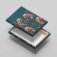 Dark Cyan Blue Bird of Batik Papua Canvas Wall Art Exotic Natural Wealth of Papua LT9 - Polynesian Pride