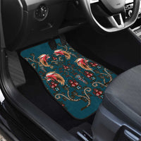 Dark Cyan Blue Bird of Batik Papua Car Mats Exotic Natural Wealth of Papua LT9 - Polynesian Pride