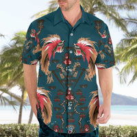 Dark Cyan Blue Bird of Batik Papua Hawaiian Shirt Exotic Natural Wealth of Papua LT9 - Polynesian Pride