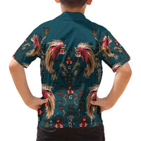 Dark Cyan Blue Bird of Batik Papua Hawaiian Shirt Exotic Natural Wealth of Papua LT9 - Polynesian Pride
