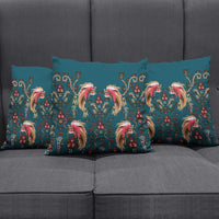 Dark Cyan Blue Bird of Batik Papua Pillow Cover Exotic Natural Wealth of Papua LT9 - Polynesian Pride
