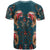 Dark Cyan Blue Bird of Batik Papua T Shirt Exotic Natural Wealth of Papua - Polynesian Pride