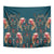 Dark Cyan Blue Bird of Batik Papua Tapestry Exotic Natural Wealth of Papua - Polynesian Pride