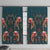 Dark Cyan Blue Bird of Batik Papua Window Curtain Exotic Natural Wealth of Papua - Polynesian Pride