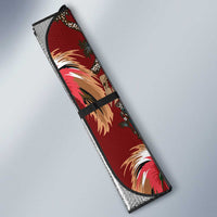 Oxblood Bird of Batik Papua Auto Sun Shade Exotic Natural Wealth of Papua LT9 - Polynesian Pride