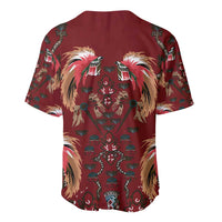 Oxblood Bird of Batik Papua Baseball Jersey Exotic Natural Wealth of Papua LT9 - Polynesian Pride