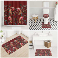 Oxblood Bird of Batik Papua Bathroom Set Exotic Natural Wealth of Papua LT9 - Polynesian Pride
