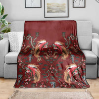 Oxblood Bird of Batik Papua Blanket Exotic Natural Wealth of Papua LT9 - Polynesian Pride