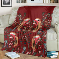 Oxblood Bird of Batik Papua Blanket Exotic Natural Wealth of Papua LT9 - Polynesian Pride