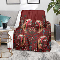 Oxblood Bird of Batik Papua Blanket Exotic Natural Wealth of Papua LT9 - Polynesian Pride