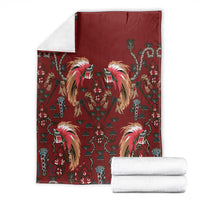 Oxblood Bird of Batik Papua Blanket Exotic Natural Wealth of Papua LT9 - Polynesian Pride