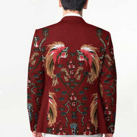 Oxblood Bird of Batik Papua Blazer Exotic Natural Wealth of Papua LT9 - Polynesian Pride