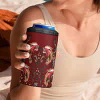 Oxblood Bird of Batik Papua 4 in 1 Can Cooler Tumbler Exotic Natural Wealth of Papua LT9 - Polynesian Pride