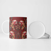 Oxblood Bird of Batik Papua Ceramic Mug Exotic Natural Wealth of Papua LT9 - Polynesian Pride