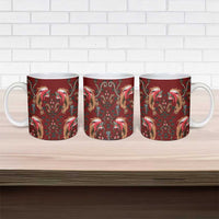 Oxblood Bird of Batik Papua Ceramic Mug Exotic Natural Wealth of Papua LT9 - Polynesian Pride