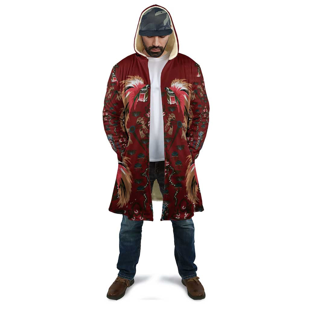Oxblood Bird of Batik Papua Cloak Exotic Natural Wealth of Papua LT9 - Polynesian Pride