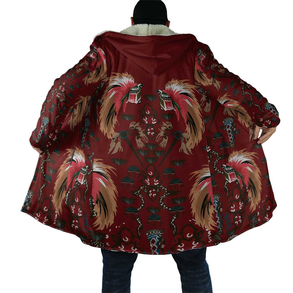 Oxblood Bird of Batik Papua Cloak Exotic Natural Wealth of Papua LT9 - Polynesian Pride