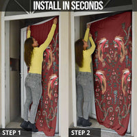 Oxblood Bird of Batik Papua Door Cover Exotic Natural Wealth of Papua LT9 - Polynesian Pride