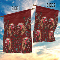 Oxblood Bird of Batik Papua Garden Flag Exotic Natural Wealth of Papua LT9 - Polynesian Pride