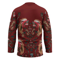Oxblood Bird of Batik Papua Hockey Jersey Exotic Natural Wealth of Papua LT9 - Polynesian Pride